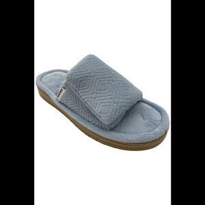 Isotoner Women's Gemma Slip On Slide Slippers Blue Fog - Medium